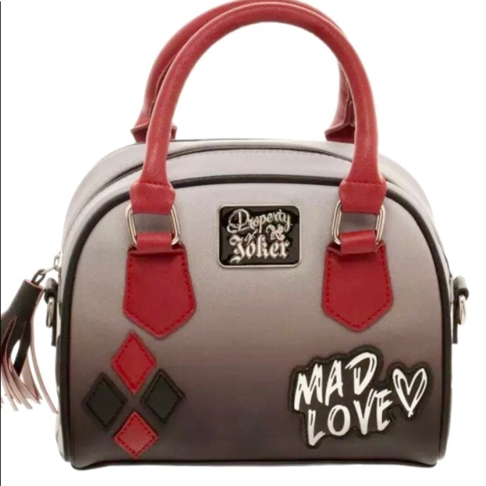 harley quinn joker satcgel bowling crossbody bag